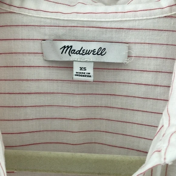 Madewell Pinstripe Short Sleeved Button Down Size XS - Picture 3 of 3